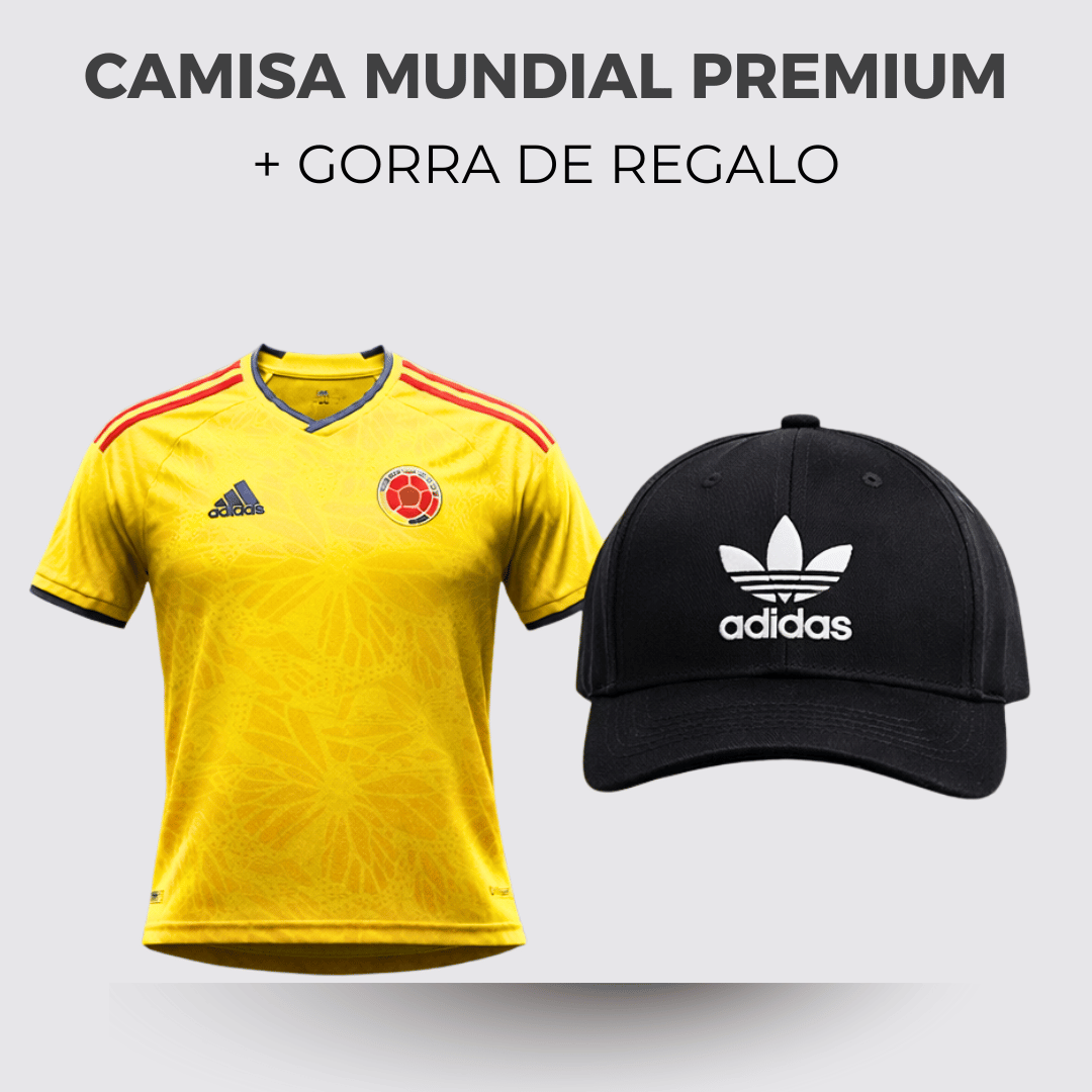Camiseta Mundial Colômbia + Gorra de Regalo